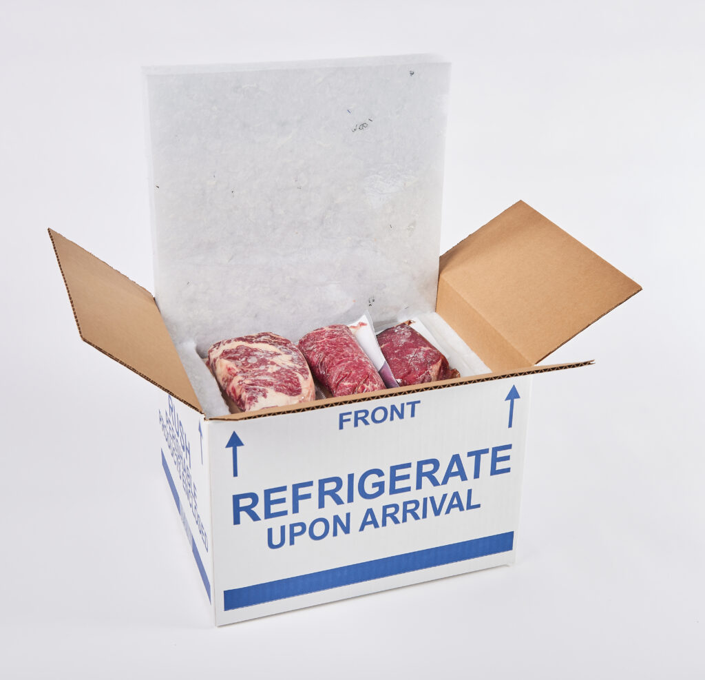 InfinityCore packaging carrying refrigerated meat products