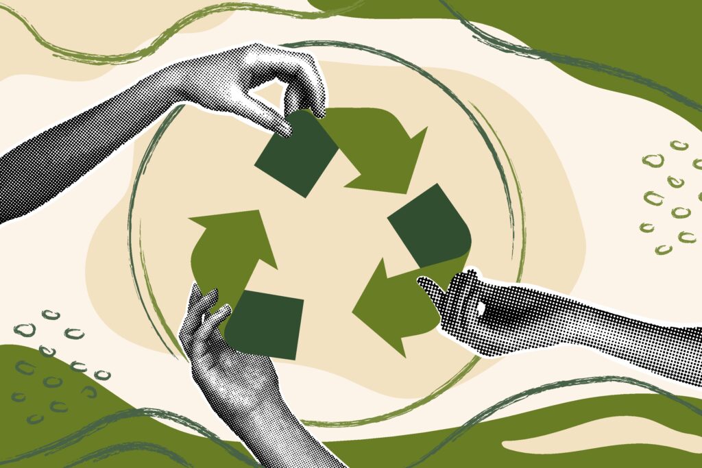 Recycling collage